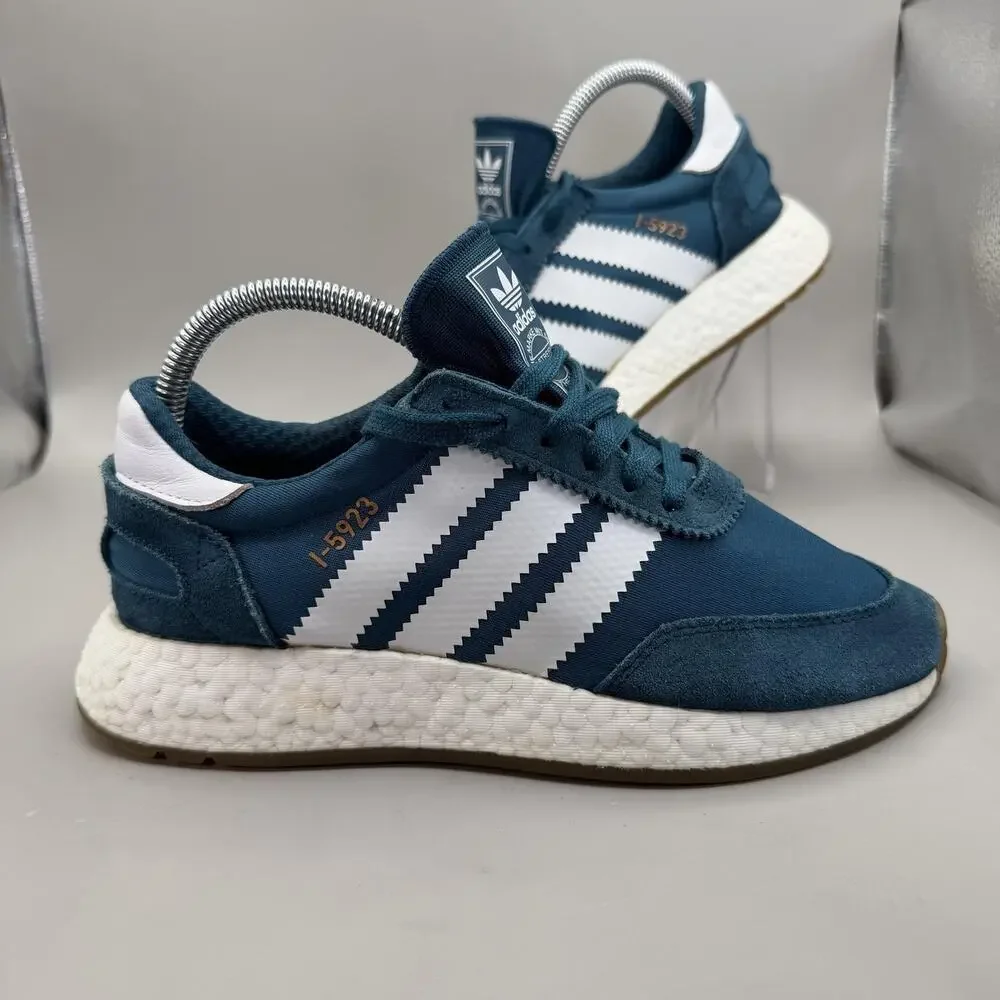 Adidas I-5923 Shoes Womens Size 6 Blue White Boost Running Sneakers CQ2529